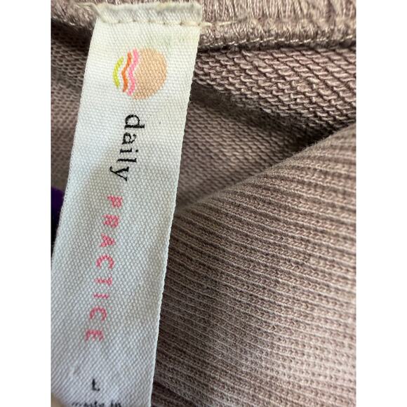 Daily Practice Anthropologie Meru Zip Front Mini Dress Pockets Taupe Women's L - Picture 11 of 13